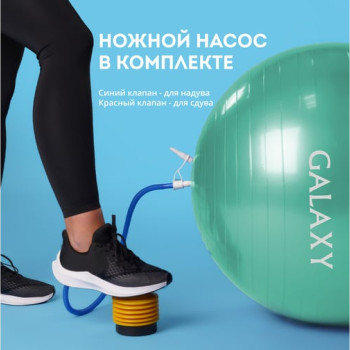 Фитбол Galaxy GL1041, бирюзовый