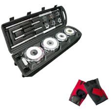 Набор гантелей хромированных AMETIST в чемодане