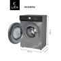 LEX LWM06010GRTHID slim Стиральная машина