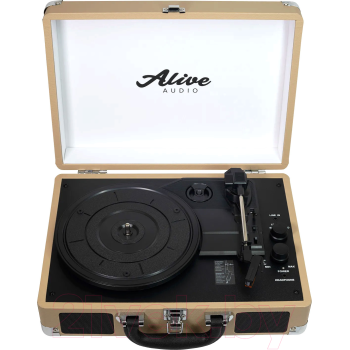 Проигрыватель виниловых пластинок Alive Audio Glam Latte c Bluetooth / GLM-01-LA